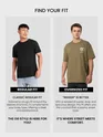 Dark Tan Stamps Printed Oversized T-Shirt